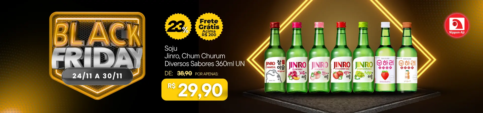 Black Friday Soju Jinro, Chum Churum 360ml