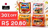 Lamen Instantâneo Sunaoshi Sapporo 400g 5un Misso, Shoyu, Shio ou Yakisoba