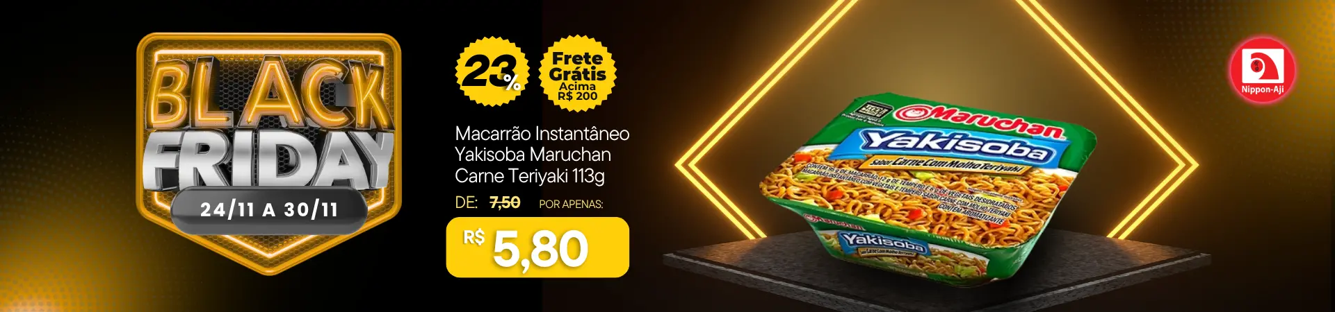 Black Friday Macarrão Instantãneo Yakisoba Maruchan Carne Teriyaki 113g