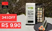 Alga Sushi Nori Hanaro 10 folhas 28g