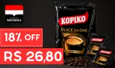 Café Instantâneo Kopiko Black Strong 3 em 1 10x30g