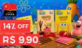 Palitos de Biscoito Bob Esponja Cobertura Chocolate ou Morango 48g