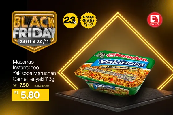 Black Friday Macarrão Instantãneo Yakisoba Maruchan Carne Teriyaki 113g