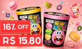 Macarons Popping Candy Gangfu Morango ou Creme (Recheio Estrala na Boca) 80g