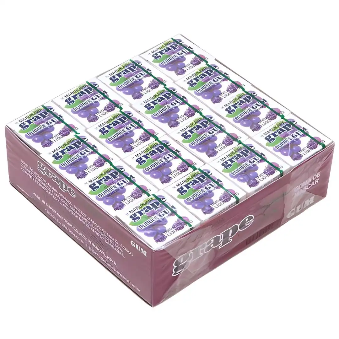 GOMA DE MASCAR MARUKAWA MARBLE GUN GRAPE UVA CX48UN JAPAO