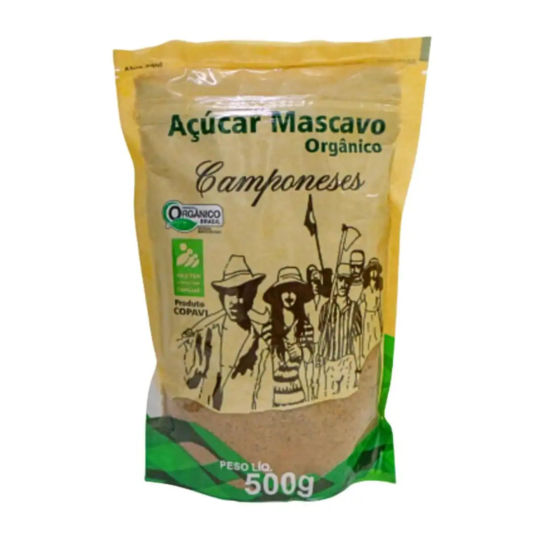 ACUCAR MASCAVO ORGANICO CAMPONESES 500G