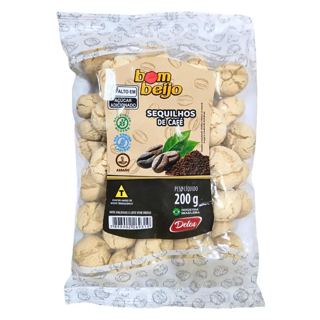 SEQUILHO BEIJO BOM CAFE 200G ZERO GLUTEN ZERO LACTOSE