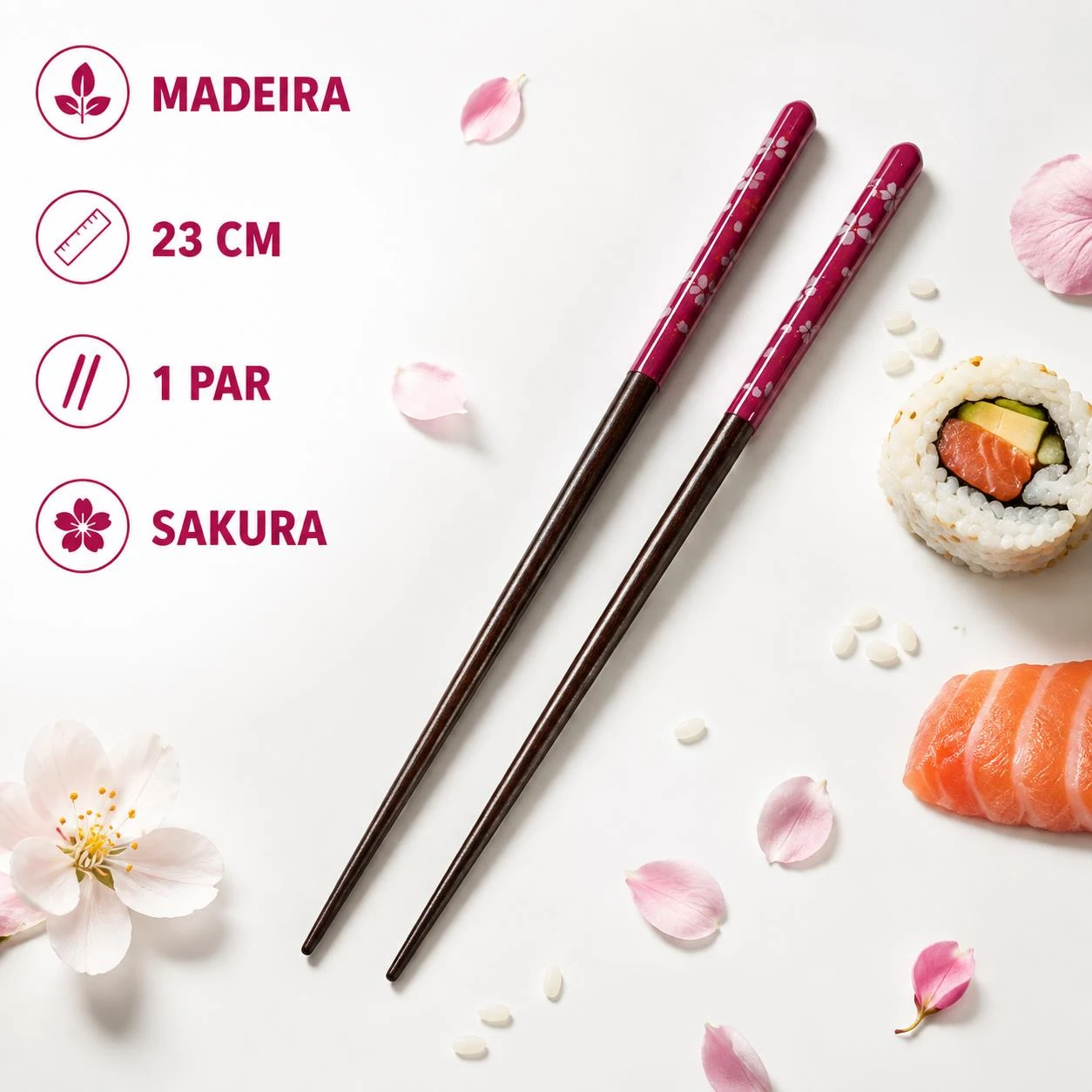HASHI MADEIRA MARUKAI 23CM 1 PAR C-4414B CHINA