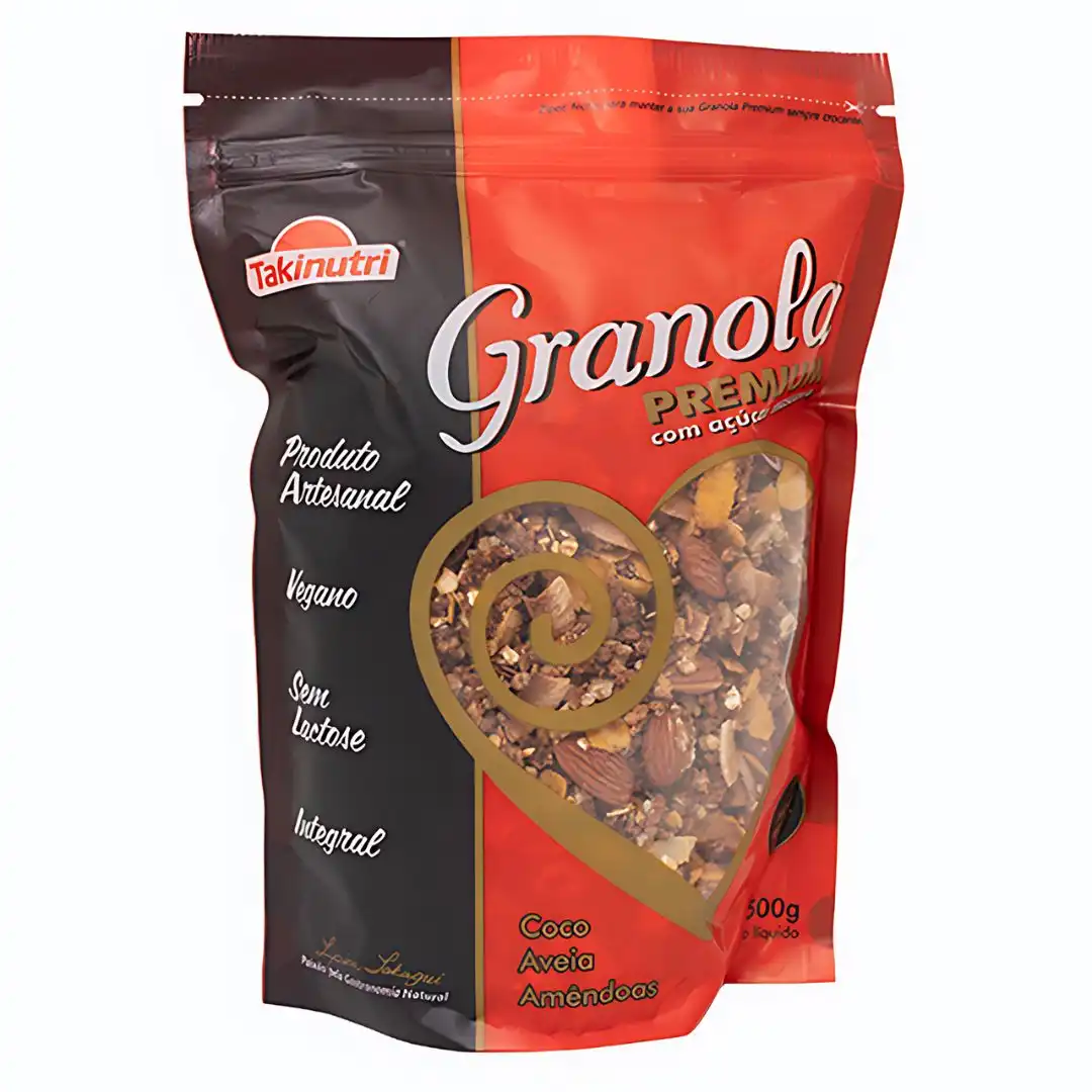 GRANOLA TAKINUTRI PREMIUM COM ACUCAR MASCAVO 500G