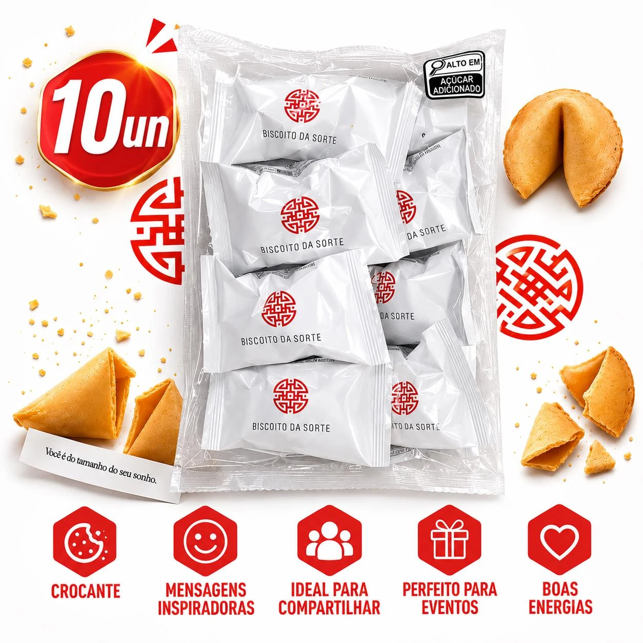 BISCOITO DA SORTE HAKUNA 10UN