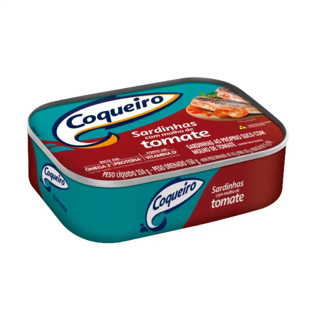 SARDINHA COQUEIRO COM MOLHO TOMATE 250G