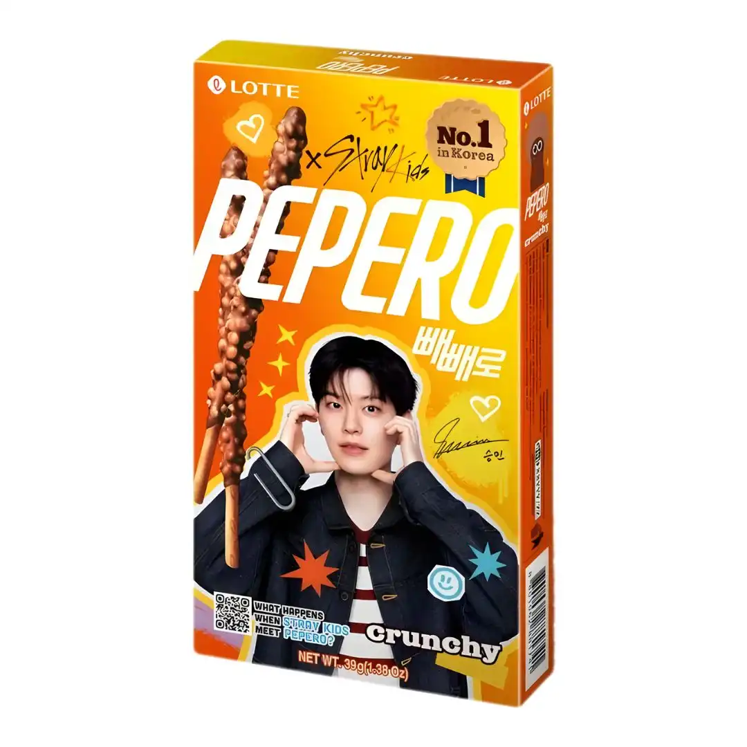 PEPERO LOTTE CRUNCHY CROCANTE PALITOS DE BISCOITO 39G COREIA