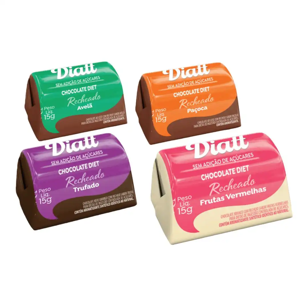 BOMBOM DIATT SORTIDO ZERO ACUCAR 15G ESCOLHA O SABOR