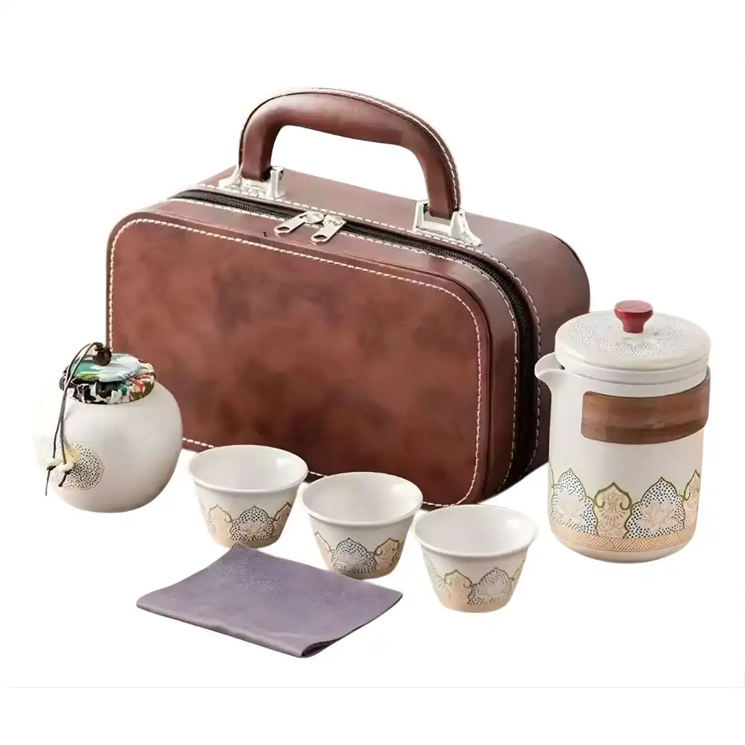 KIT CHA CERAMICA 5 PECAS COM MALETA JP0234 CHINA