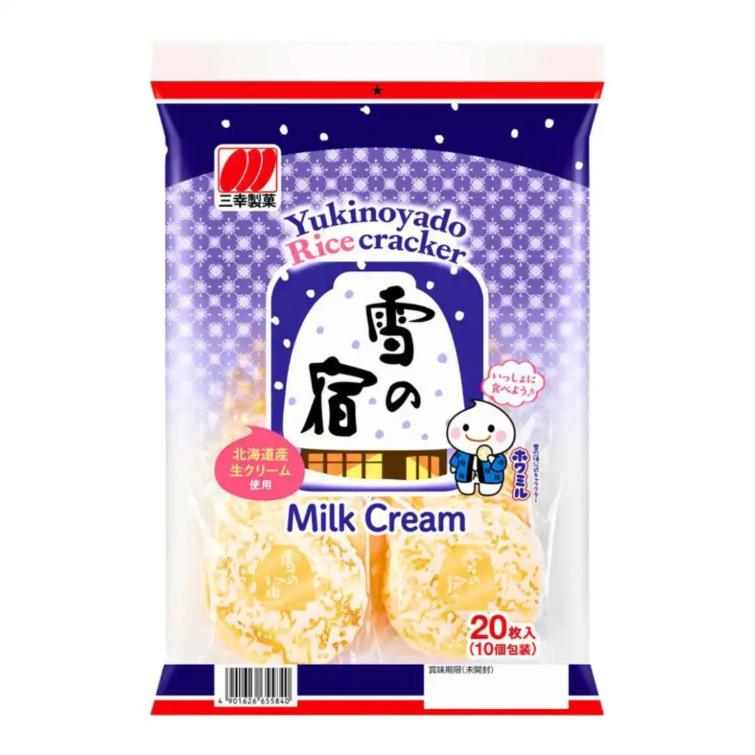 BISCOITO DE ARROZ SANKO YUKINOYADO MILK CREAM ACUCARADO 130G