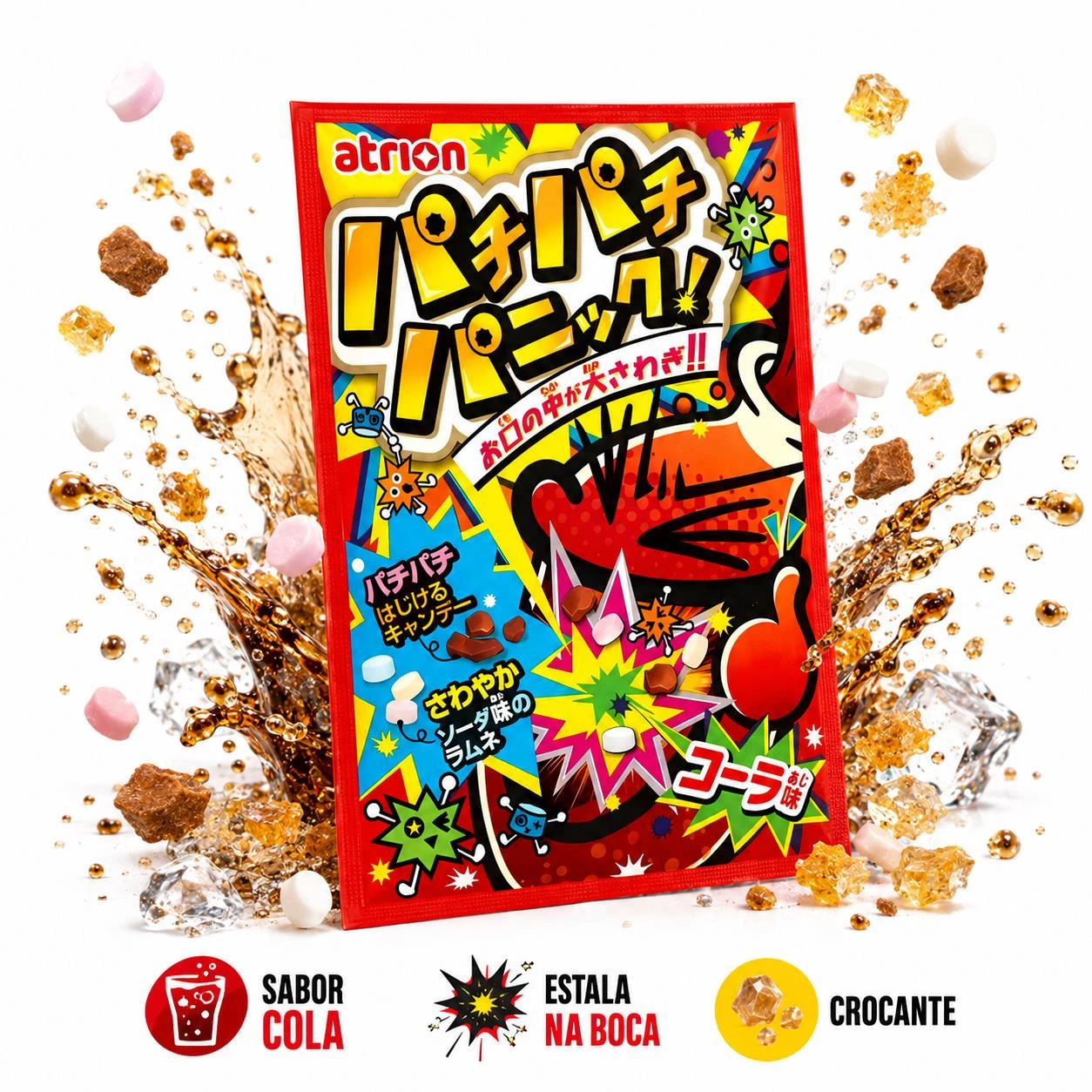 BALA EXPLOSIVA ATRION PACHI PACHI PANIC COLA 5G JAPAO