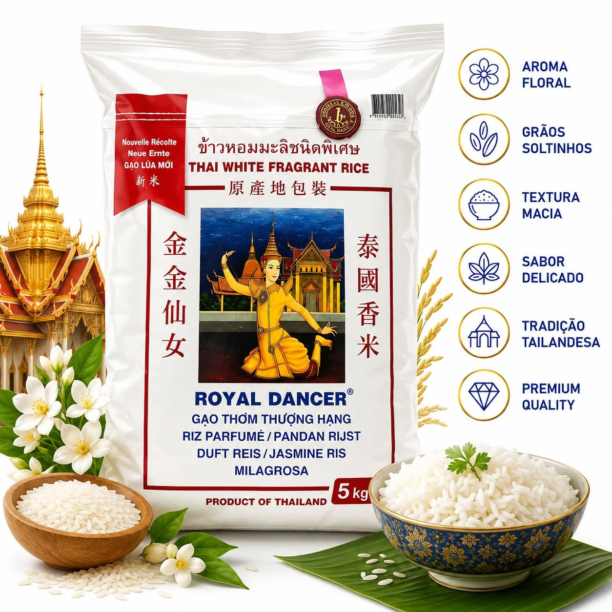 ARROZ JASMIN ROYAL DANCER 5KG TAILANDIA