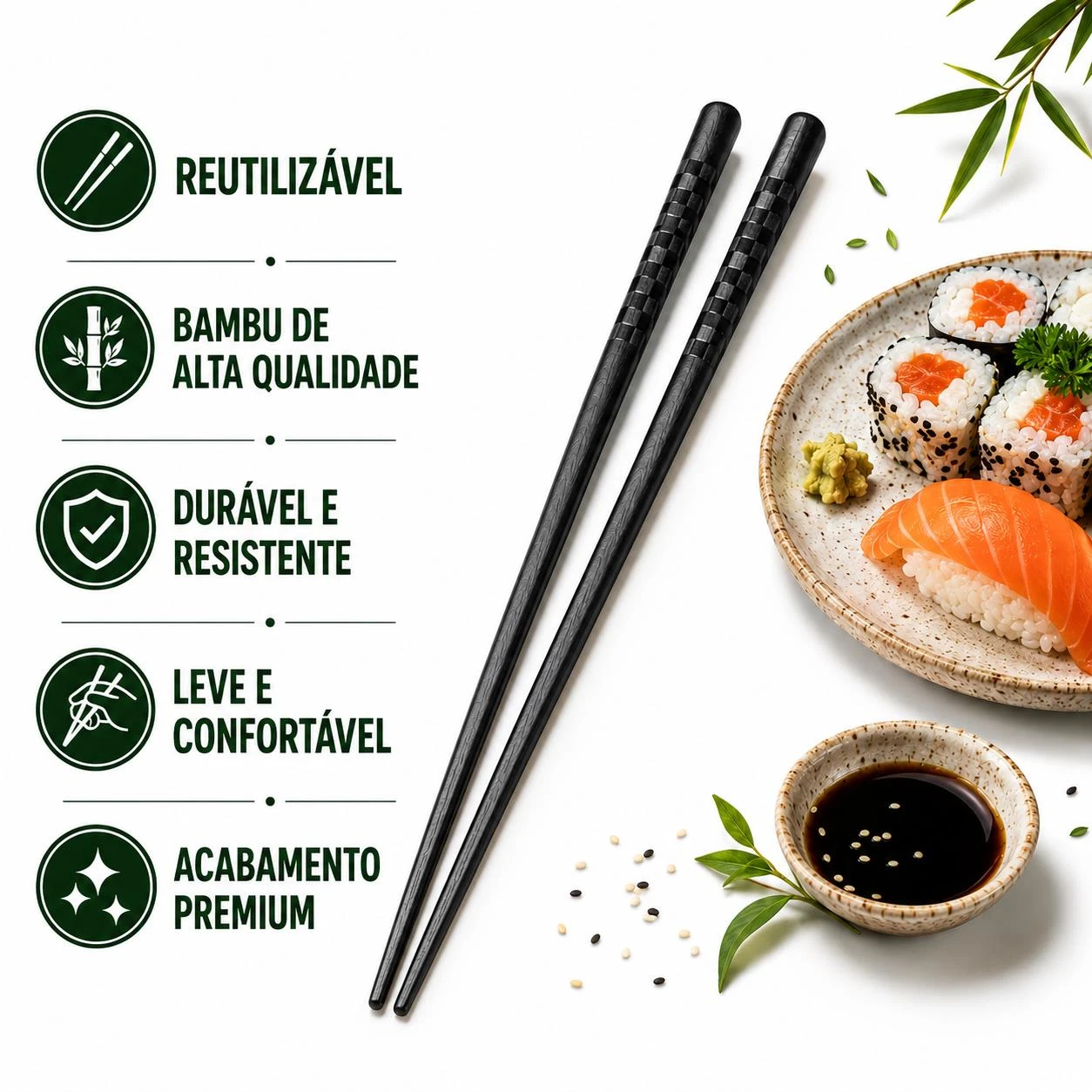 HASHI REUTILIZAVEL 1PAR 22,5CM 1MH056 JAPAO