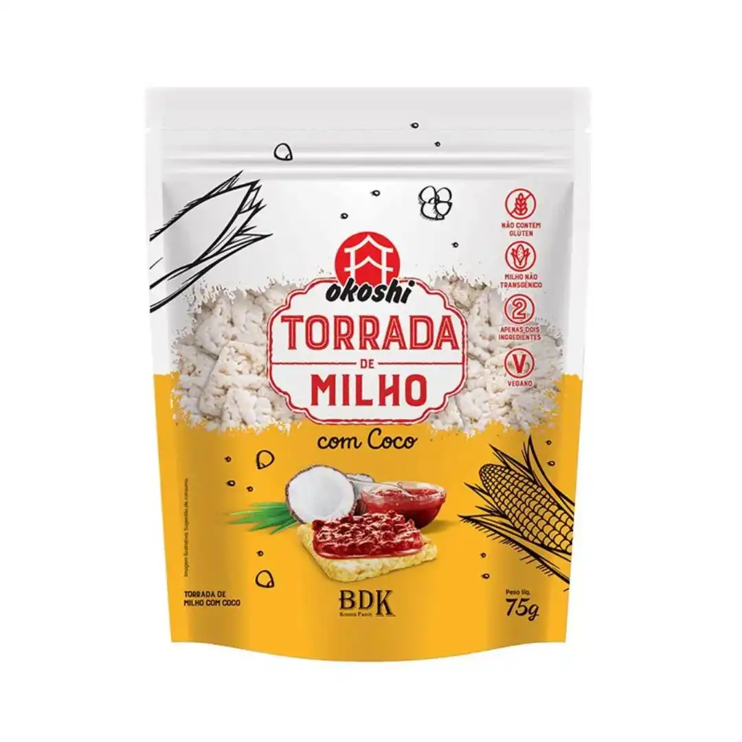TORRADA OKOSHI MILHO COM COCO 75G