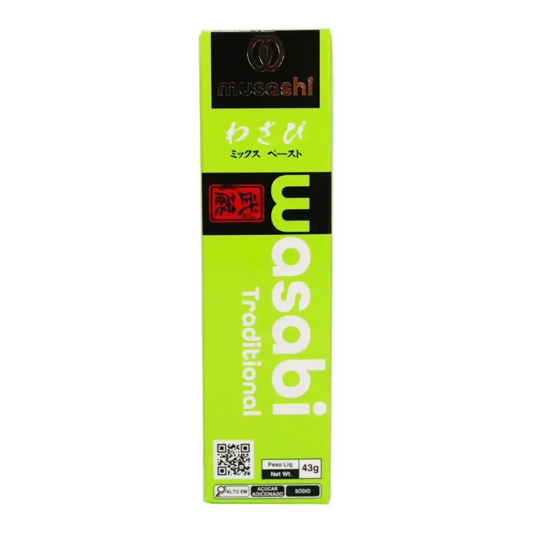 WASABI EM PASTA MUSASHI TRADICIONAL RAIZ FORTE 43G JAPAO