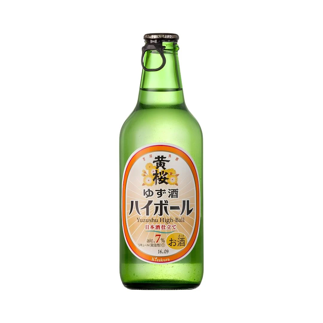 SAKE HIGH-BALL KIZAKURA YUZU GASEIFICADO CITRICO 330ML JAPAO