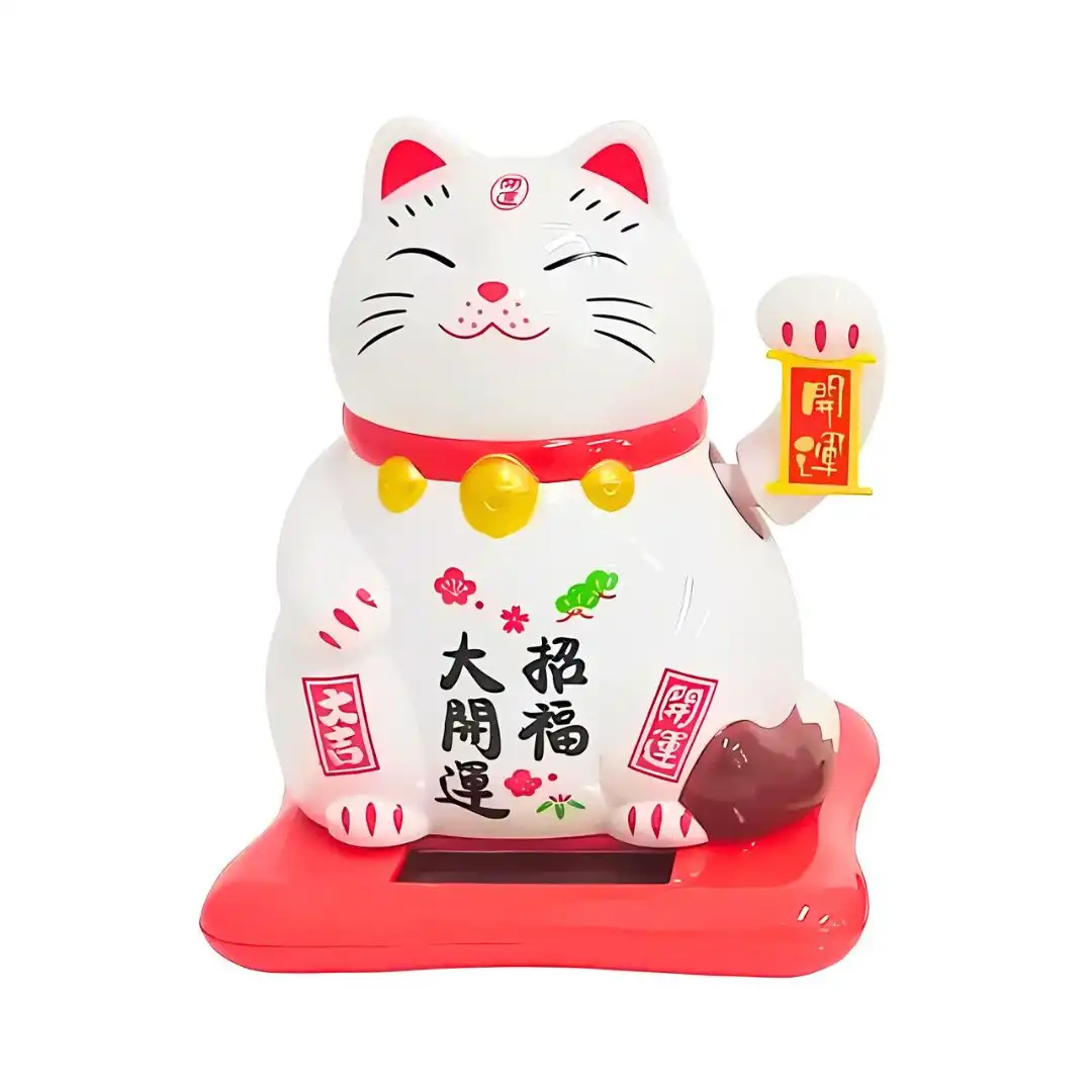 GATO DA SORTE MANEKI NEKO SOLAR PLASTICO 10CM DT0845 CHINA