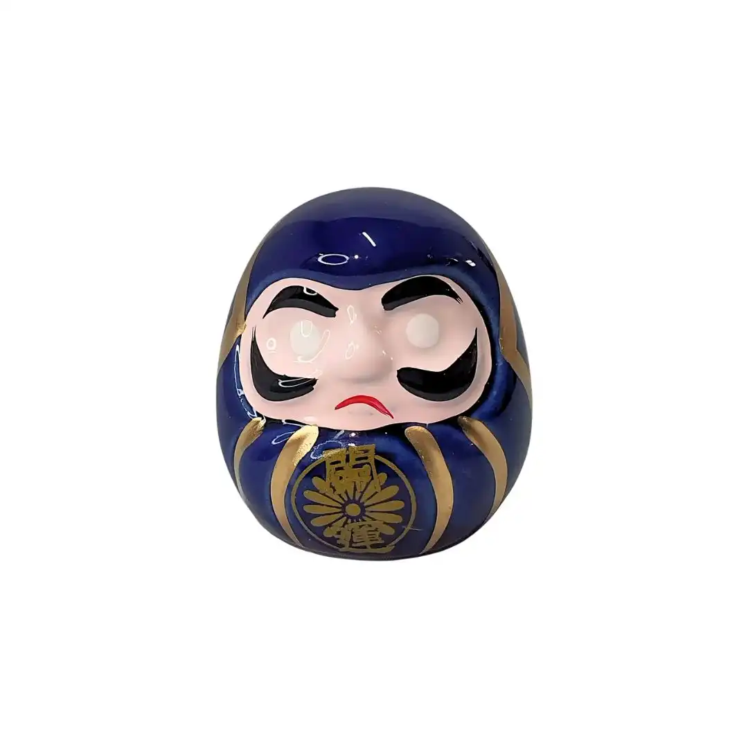 DARUMA PORCELANA PEQUENO AZUL ESCURO 5CM MDRM-01-B CHINA