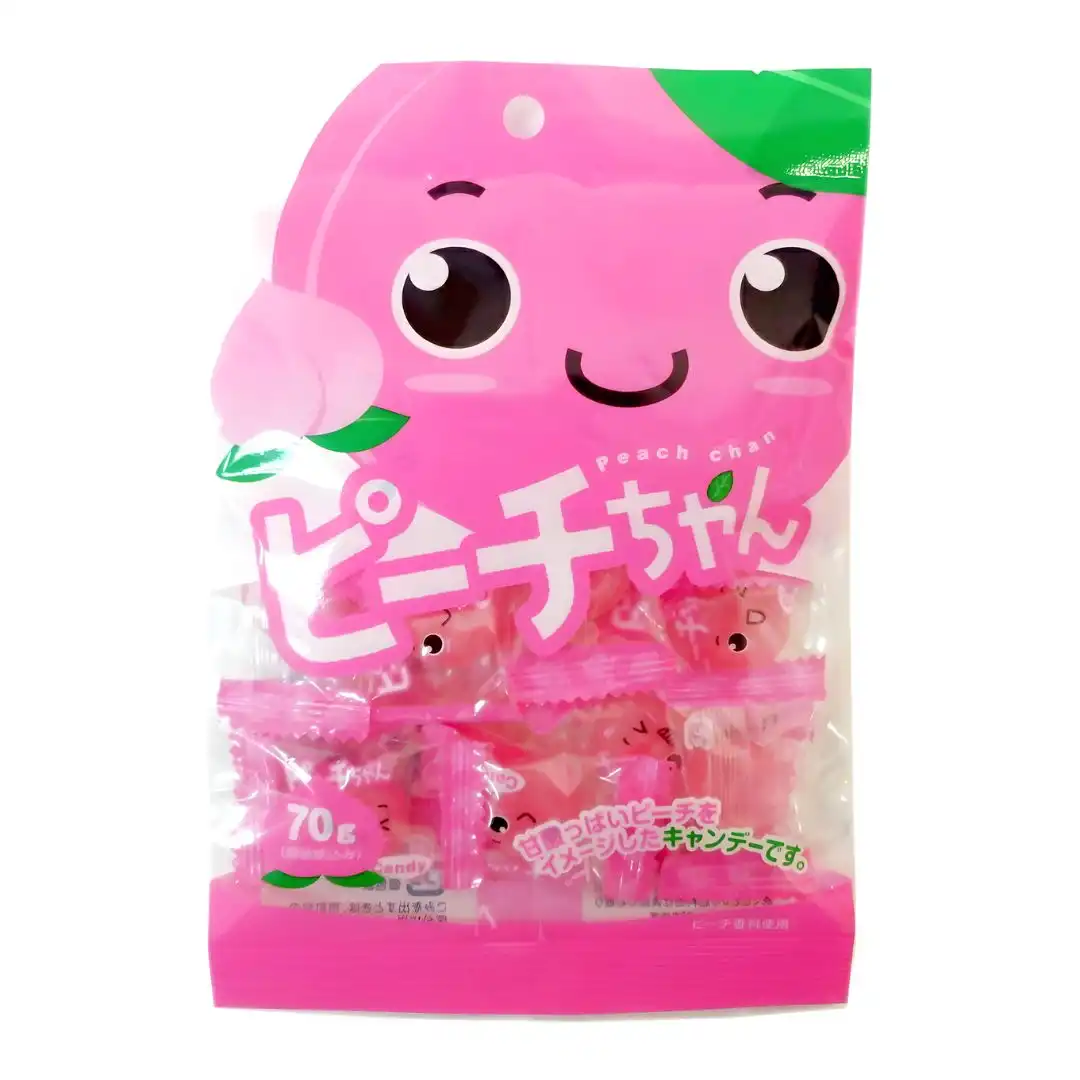 BALA KAWAGUCHI PEACH CHAN SABOR PESSEGO 70G JAPAO