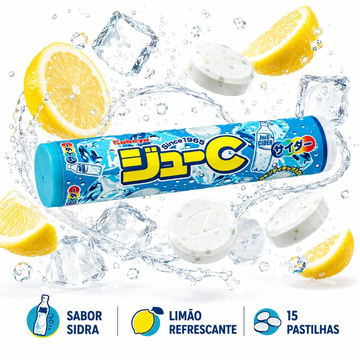 BALA PASTILHA JUI-C RAMUNE KABAYA SODA SIDRA 24G JAPAO