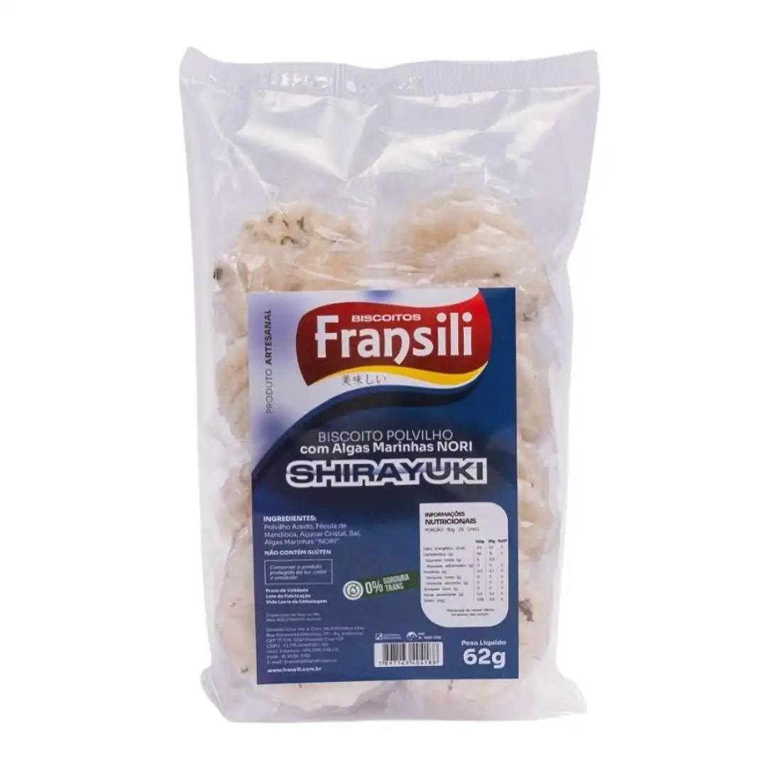 BISCOITO DE POLVILHO SHIRAYUKI FRANSILI NORI 62G
