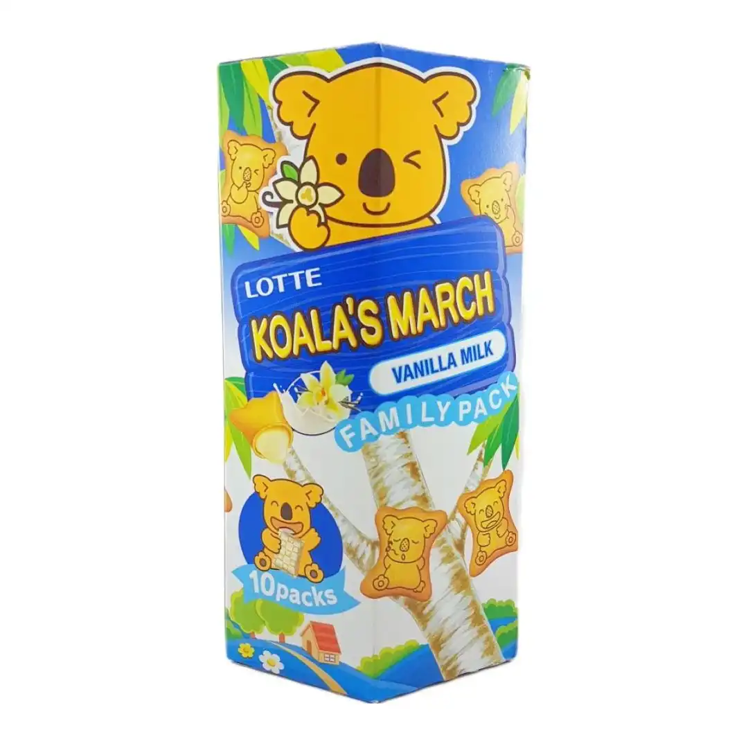 BISCOITO KOALA LOTTE BAUNILHA FAMILIA 195G 10 PACK TAILANDIA