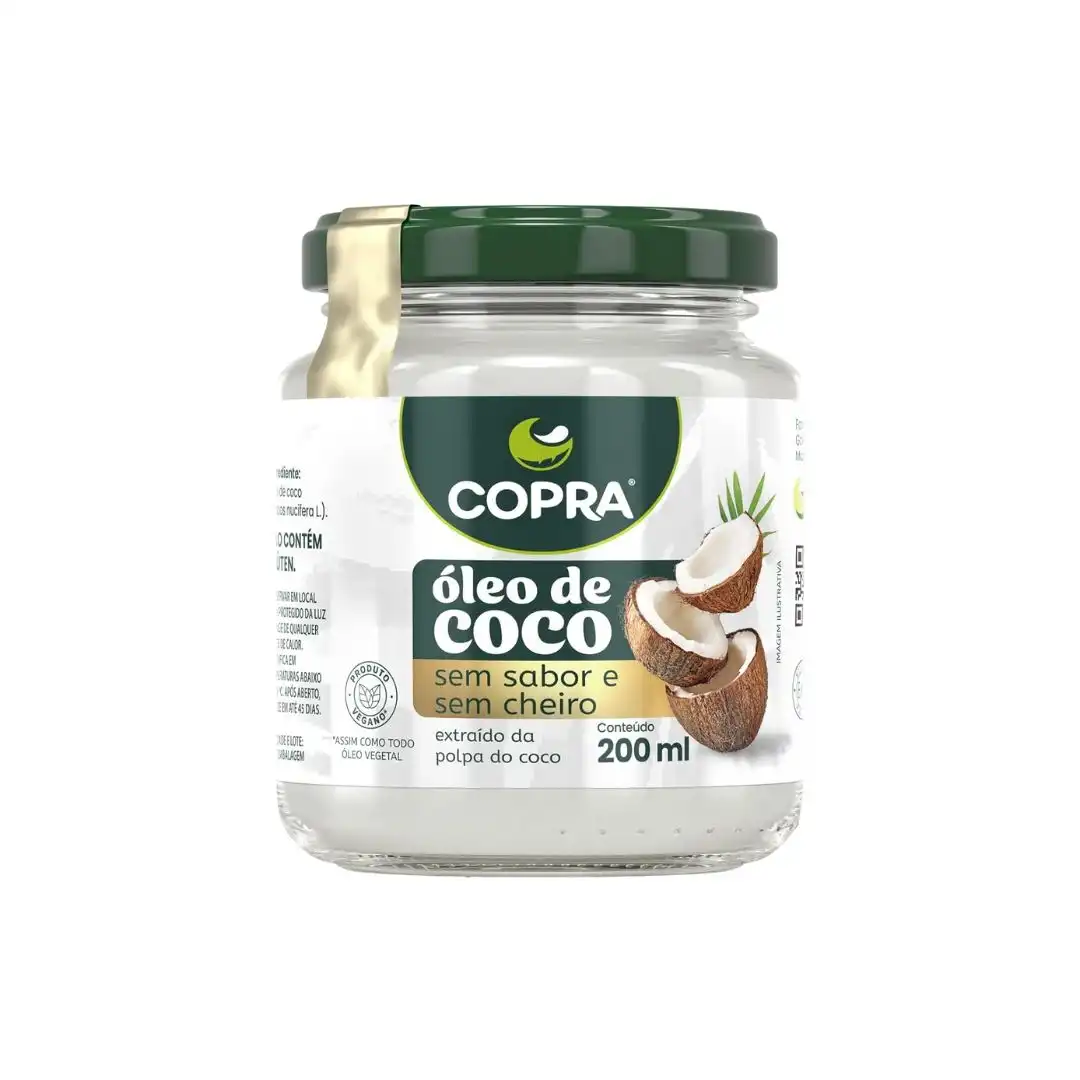 OLEO DE COCO COPRA SEM SABOR SEM CHEIRO 200ML