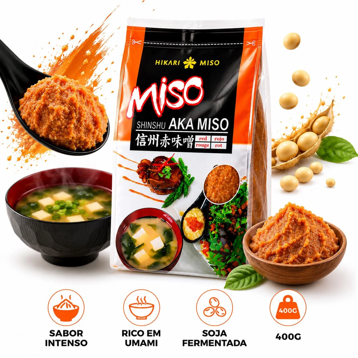 MISSO HIKARI SHINSHU AKA VERMELHO 400G JAPAO