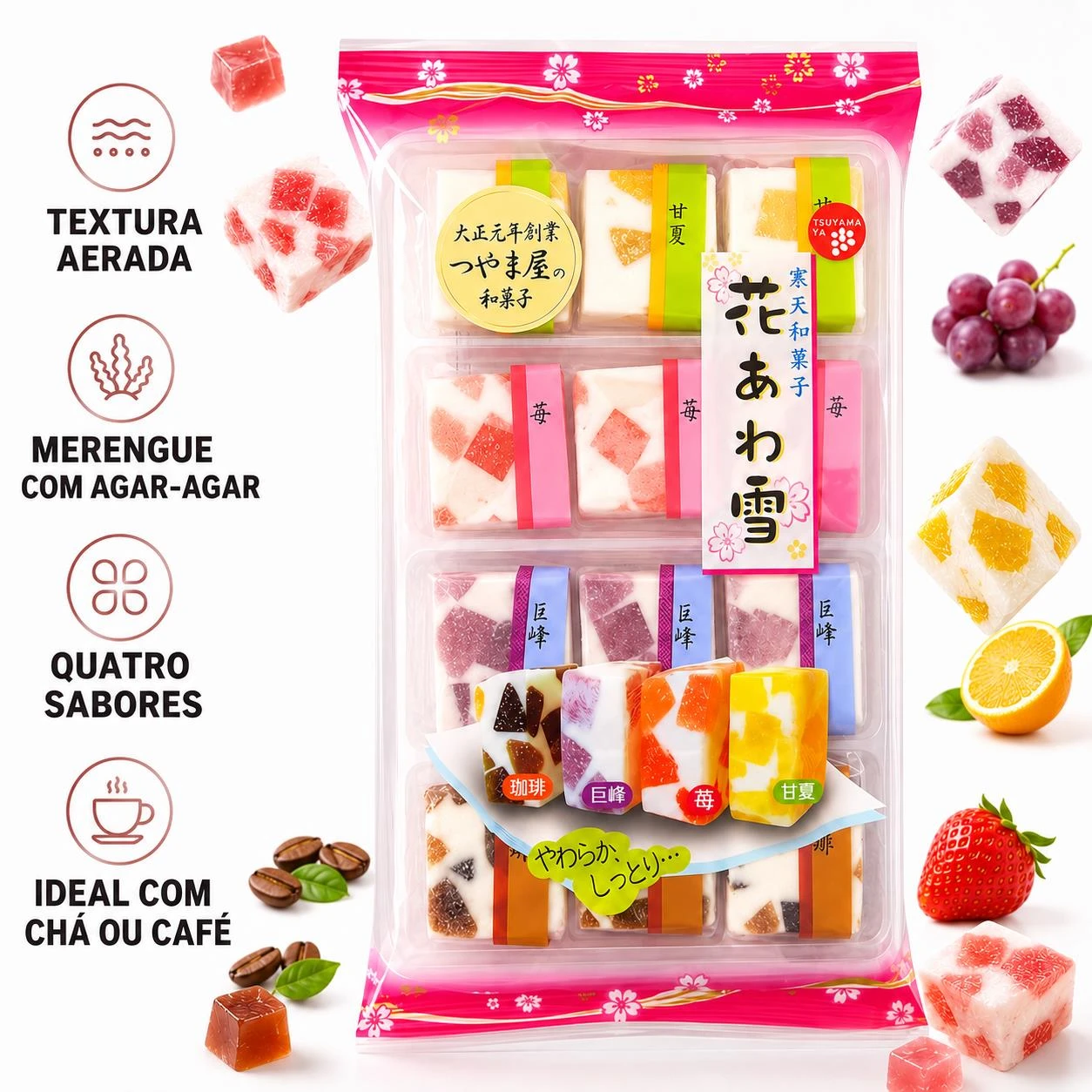 GELATINA MERENGUE TSUYAMAYA HANA AWA YUKI 186G JAPAO
