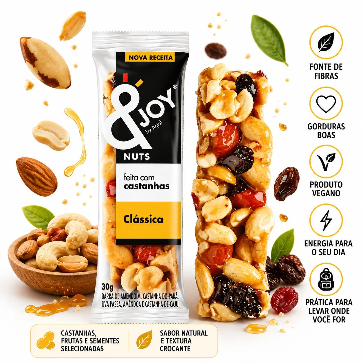 BARRA MIXED NUTS &JOY CLASSICA 30G