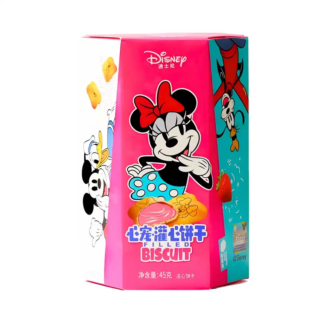 BISCOITO RECHEADO MINNIE MORANGO BINQ 45G CHINA