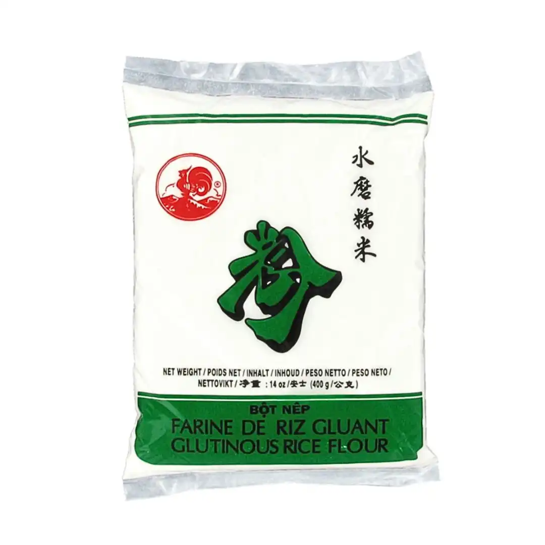 FARINHA ARROZ GLUTINOSO MOTIGOME COCK BRAND 400G TAILANDIA