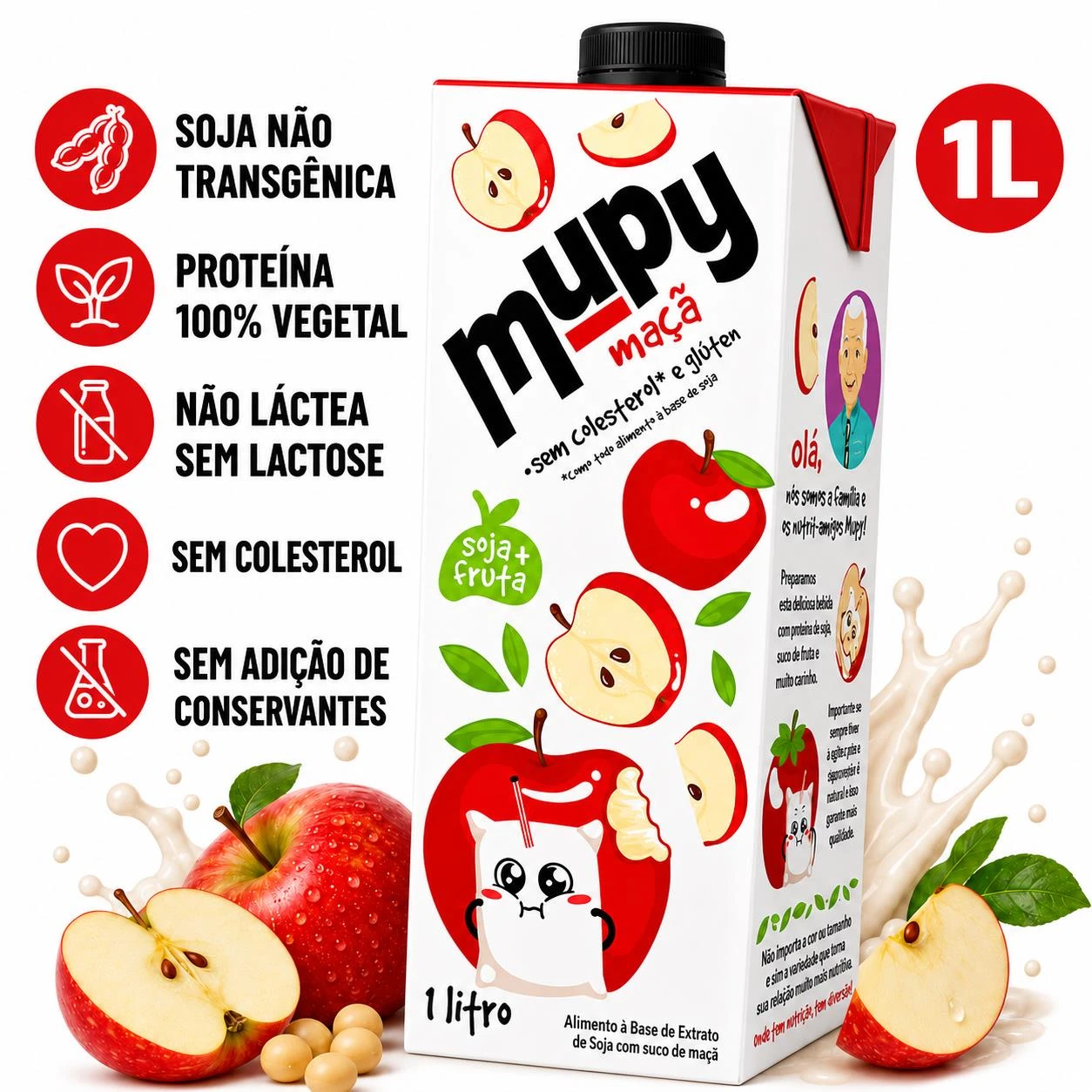 BEBIDA DE SOJA MUPY 1 LITRO MACA