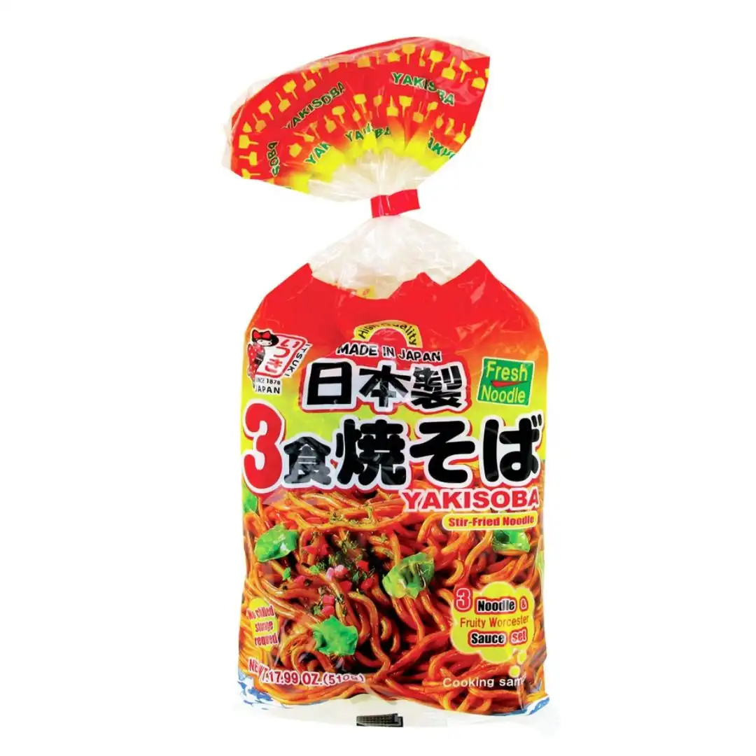 MACARRAO PRECOZIDO YAKISOBA COM TEMPERO ITSUKI 510G 3P JAPAO