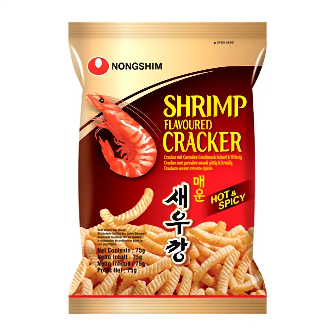 SALGADINHO SHRIMP CRACKER NONGSHIM CAMARAO PICANT 75G COREIA