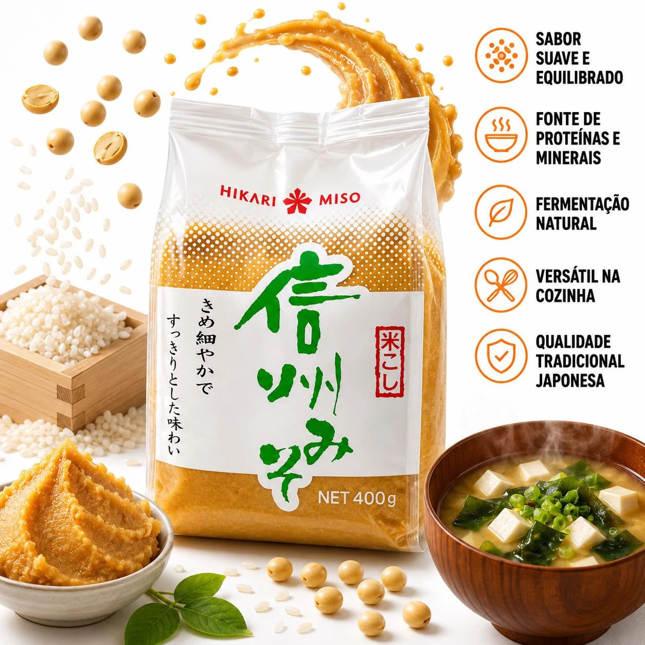 MISSO HIKARI SHINSHU YELLOW AMARELO 400G JAPAO