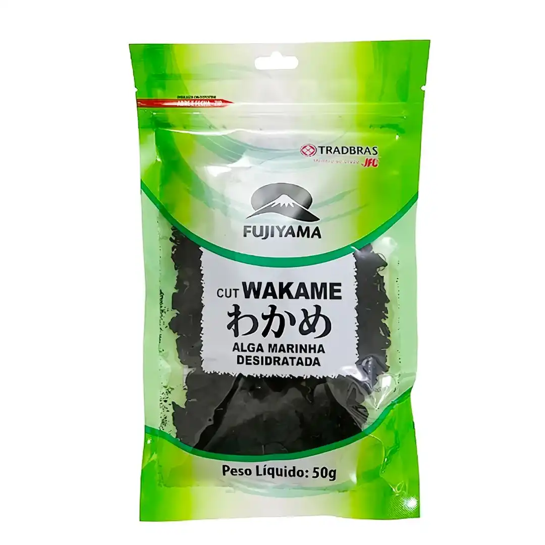 CUT WAKAME FUJIYAMA ALGA MARINHA DESIDRATADA 50G CHINA
