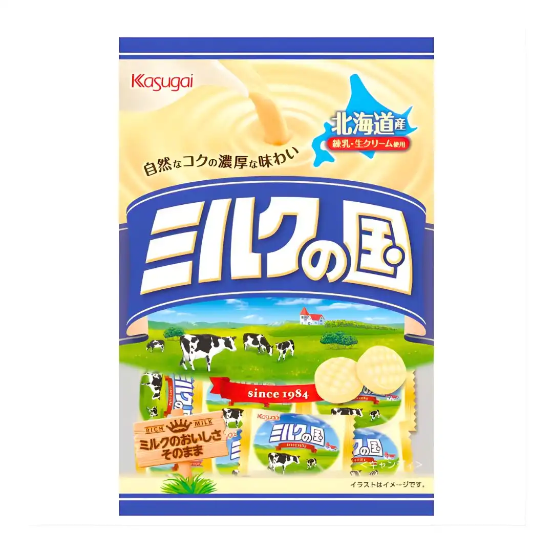 BALA KASUGAI HOKKAIDO MILK NO KUNI LEITE 120G JAPAO