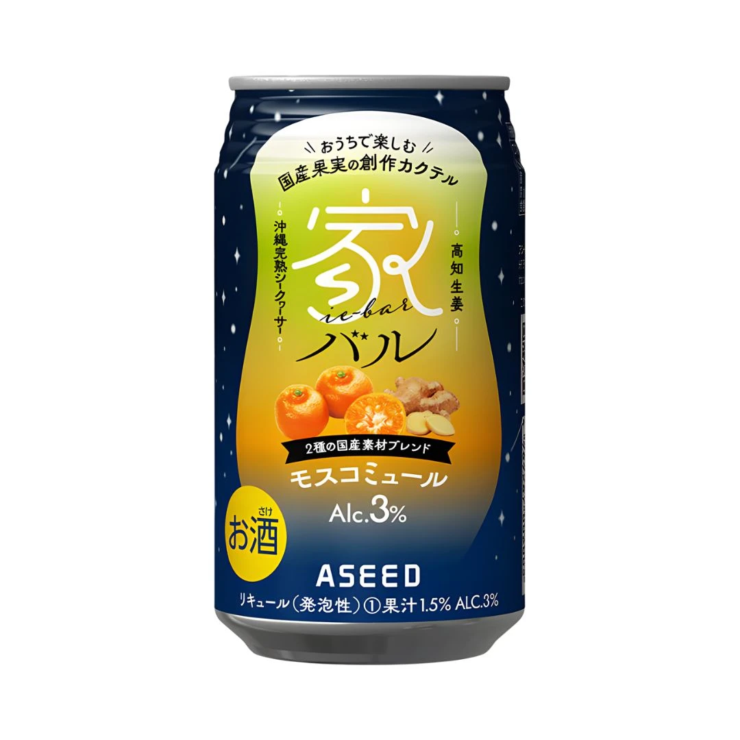 BEBIDA CHU-HI ASEED MOSCOW MULE LIMAO E GENGIBRE 350ML JAPAO