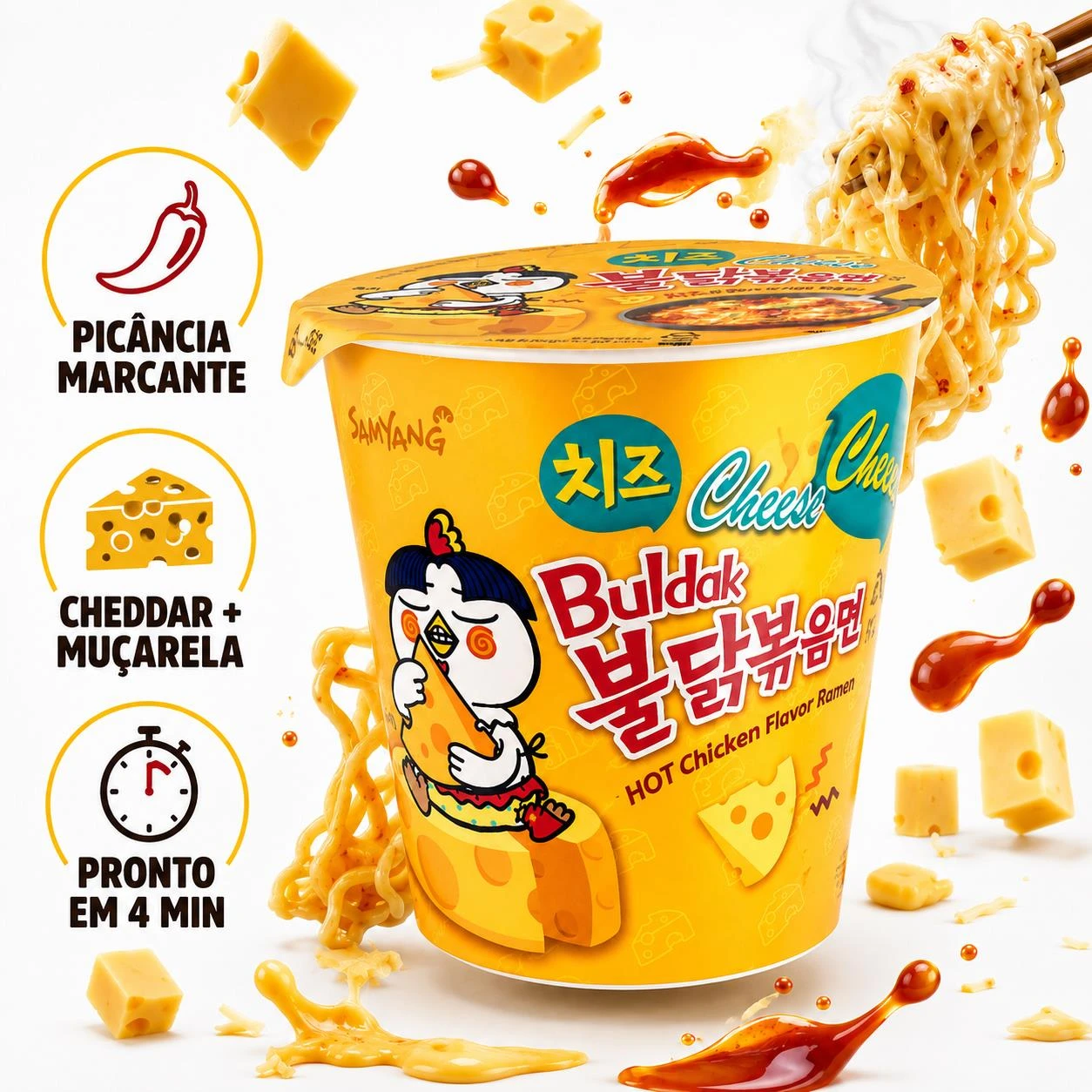 MAC INST SAMYANG BULDAK CHEESE PICANTE 70G COPO COREIA