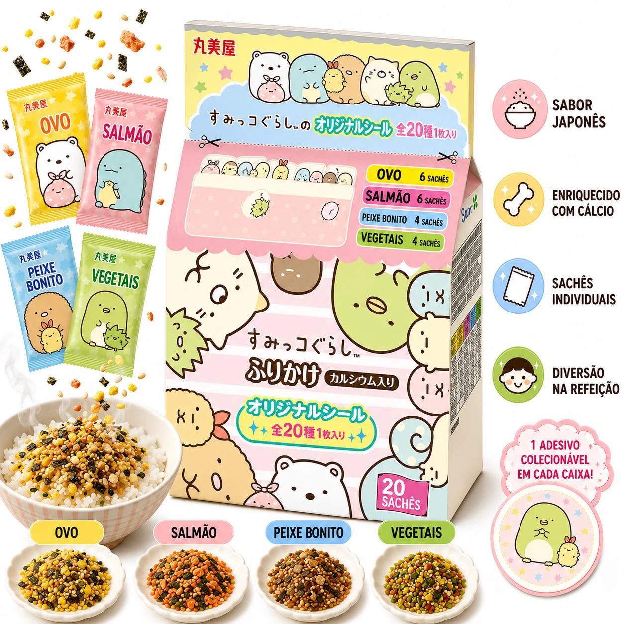 FURIKAKE MARUMIYA SUMIKKO GURASHI SORTIDO 50G 20 SACHES JP