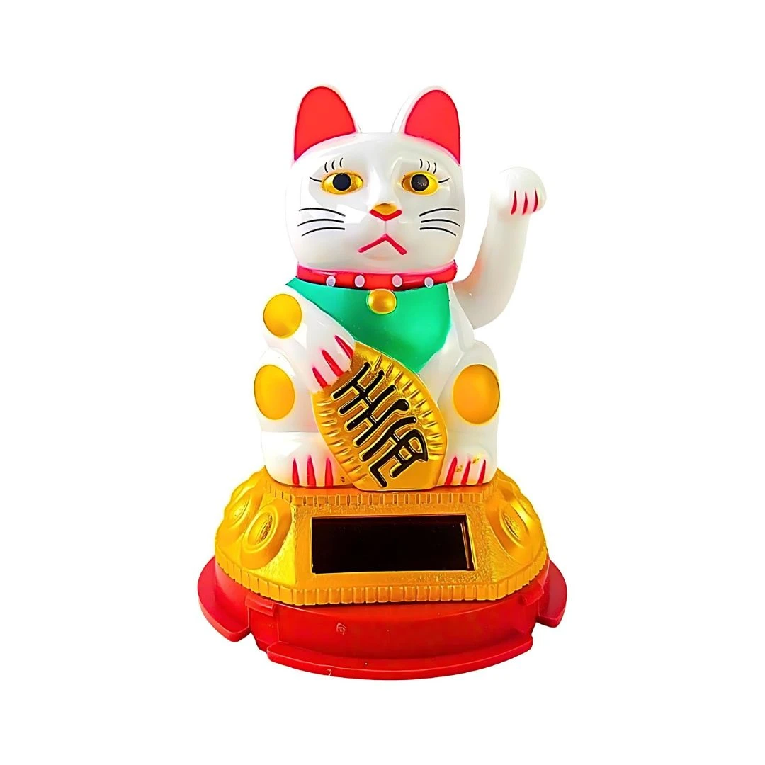 GATO DA SORTE MANEKI NEKO SOLAR PLASTICO 10CM DT1387 CHINA