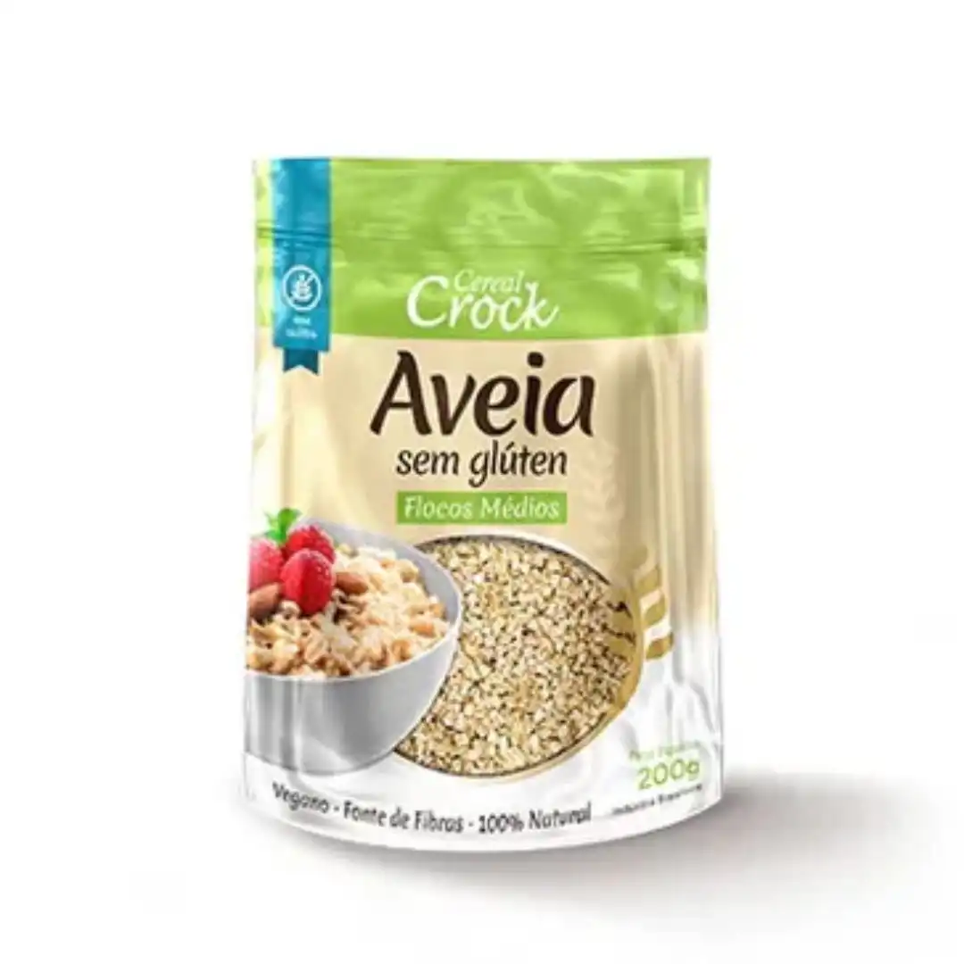 AVEIA FLOCOS MEDIOS LEVE CROCK 200G SEM GLUTEN