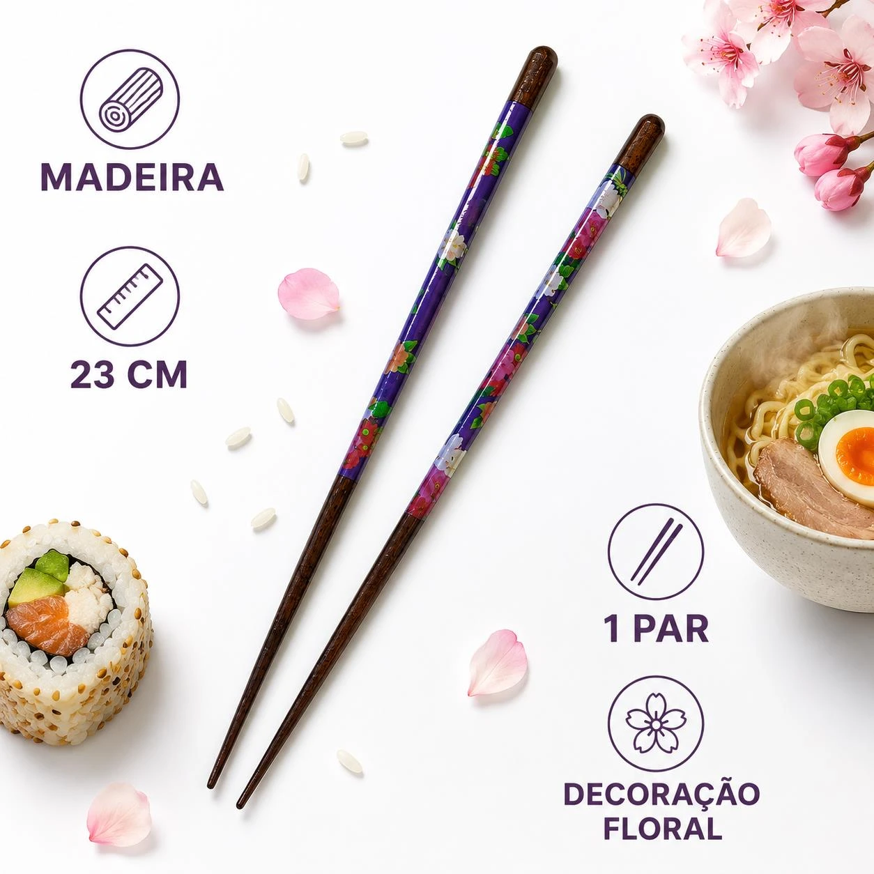 HASHI MADEIRA MARUKAI 23CM 1 PAR C-1239-4 CHINA