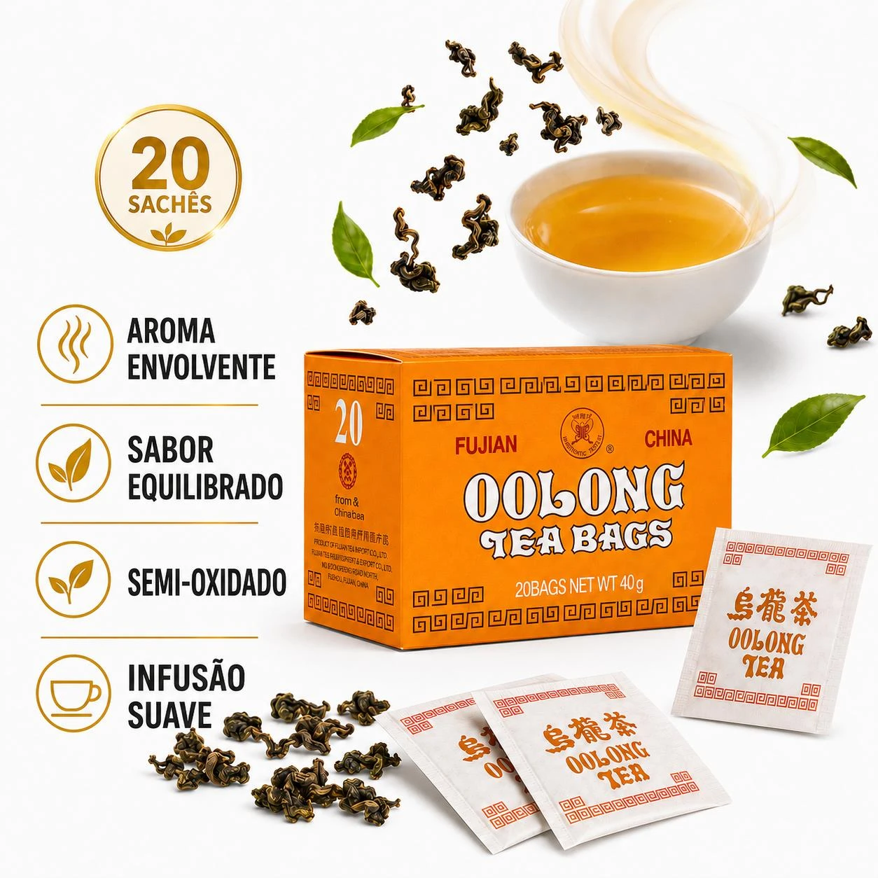 CHA OOLONG TEA FUJIAN 20ENV 40G CHINA